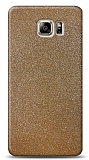 Dafoni Samsung Galaxy Note 5 Gold Parlak Simli Telefon Kaplama