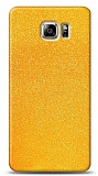 Dafoni Samsung Galaxy Note 5 Sarı Parlak Simli Telefon Kaplama
