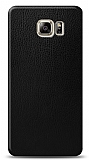 Dafoni Samsung Galaxy Note 5 Siyah Deri Görünümlü Telefon Kaplama