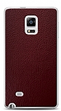 Dafoni Samsung Galaxy Note Edge Bordo Deri Görünümlü Telefon Kaplama