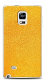 Dafoni Samsung Galaxy Note Edge Sarı Parlak Simli Telefon Kaplama