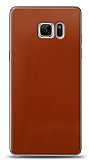 Dafoni Samsung Galaxy Note FE Metalik Parlak Görünümlü Kırmızı Telefon Kaplama