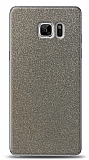 Dafoni Samsung Galaxy Note FE Silver Parlak Simli Telefon Kaplama