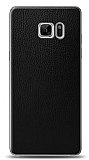 Dafoni Samsung Galaxy Note FE Siyah Deri Görünümlü Telefon Kaplama