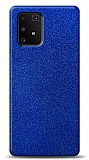 Dafoni Samsung Galaxy S10 Lite Mavi Parlak Simli Telefon Kaplama