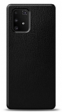 Dafoni Samsung Galaxy S10 Lite Siyah Deri Görünümlü Telefon Kaplama
