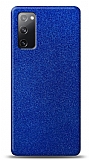 Dafoni Samsung Galaxy S20 FE Mavi Parlak Simli Telefon Kaplama
