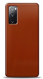 Dafoni Samsung Galaxy S20 FE Metalik Parlak Görünümlü Kırmızı Telefon Kaplama