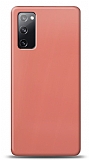 Dafoni Samsung Galaxy S20 FE Metalik Parlak Görünümlü Pembe Telefon Kaplama