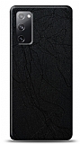 Dafoni Samsung Galaxy S20 FE Siyah Electro Deri Görünümlü Telefon Kaplama