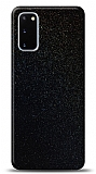 Dafoni Samsung Galaxy S20 Siyah Parlak Simli Telefon Kaplama