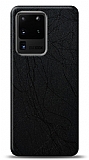Dafoni Samsung Galaxy S20 Ultra Siyah Electro Deri Görünümlü Telefon Kaplama