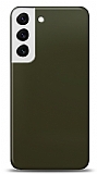 Dafoni Samsung Galaxy S22 Plus 5G Metalik Parlak Grnml Koyu Yeil Telefon Kaplama