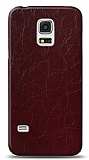 Dafoni Samsung Galaxy S5 Bordo Electro Deri Grnml Telefon Kaplama