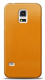 Dafoni Samsung Galaxy S5 Metalik Parlak Görünümlü Sarı Telefon Kaplama