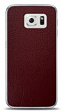 Dafoni Samsung Galaxy S6 Bordo Deri Görünümlü Telefon Kaplama