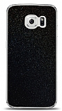Dafoni Samsung Galaxy S6 edge Siyah Parlak Simli Telefon Kaplama