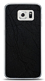 Dafoni Samsung Galaxy S6 Siyah Electro Deri Görünümlü Telefon Kaplama