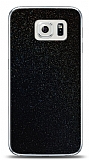 Dafoni Samsung Galaxy S6 Siyah Parlak Simli Telefon Kaplama