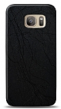 Dafoni Samsung Galaxy S7 Siyah Electro Deri Görünümlü Telefon Kaplama