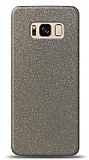 Dafoni Samsung Galaxy S8 Silver Parlak Simli Telefon Kaplama