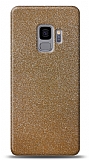 Dafoni Samsung Galaxy S9 Gold Parlak Simli Telefon Kaplama