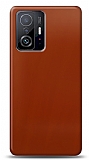 Dafoni Xiaomi 11T Metalik Parlak Görünümlü Kırmızı Telefon Kaplama