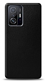 Dafoni Xiaomi 11T Siyah Deri Görünümlü Telefon Kaplama