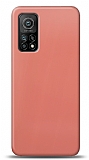 Dafoni Xiaomi Mi 10T / Mi 10T Pro Metalik Parlak Görünümlü Pembe Telefon Kaplama