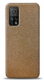 Dafoni Xiaomi Mi 10T Pro 5G Gold Parlak Simli Telefon Kaplama