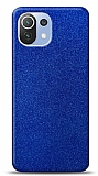 Dafoni Xiaomi Mi 11 Lite Mavi Parlak Simli Telefon Kaplama