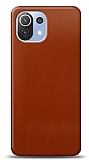 Dafoni Xiaomi Mi 11 Lite Metalik Parlak Görünümlü Kırmızı Telefon Kaplama