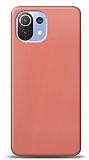 Dafoni Xiaomi Mi 11 Lite Metalik Parlak Görünümlü Pembe Telefon Kaplama