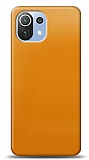 Dafoni Xiaomi Mi 11 Lite Metalik Parlak Görünümlü Sarı Telefon Kaplama