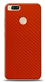 Dafoni Xiaomi Mi 5X / Mi A1 Kırmızı Karbon Görünümlü Telefon Kaplama