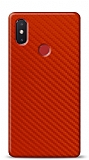 Dafoni Xiaomi Mi 8 SE Kırmızı Karbon Görünümlü Telefon Kaplama