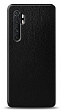 Dafoni Xiaomi Mi Note 10 Lite Siyah Deri Görünümlü Telefon Kaplama