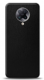 Dafoni Xiaomi Poco F2 Pro Siyah Deri Görünümlü Telefon Kaplama