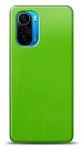 Dafoni Xiaomi Poco F3 Metalik Parlak Görünümlü Yeşil Telefon Kaplama