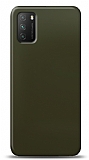 Dafoni Xiaomi Poco M3 Metalik Parlak Grnml Koyu Yeil Telefon Kaplama