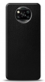 Dafoni Xiaomi Poco X3 Siyah Deri Görünümlü Telefon Kaplama