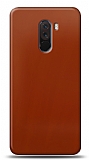 Dafoni Xiaomi Pocophone F1 Metalik Parlak Görünümlü Kırmızı Telefon Kaplama
