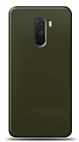 Dafoni Xiaomi Pocophone F1 Metalik Parlak Görünümlü Koyu Yeşil Telefon Kaplama
