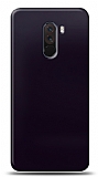 Dafoni Xiaomi Pocophone F1 Metalik Parlak Görünümlü Mor Telefon Kaplama