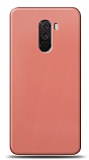 Dafoni Xiaomi Pocophone F1 Metalik Parlak Görünümlü Pembe Telefon Kaplama