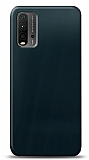 Dafoni Xiaomi Redmi 9T Metalik Parlak Görünümlü Mavi Telefon Kaplama