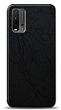 Dafoni Xiaomi Redmi 9T Siyah Electro Deri Görünümlü Telefon Kaplama