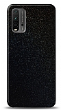 Dafoni Xiaomi Redmi 9T Siyah Parlak Simli Telefon Kaplama