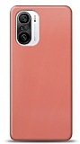Dafoni Xiaomi Redmi K40 Metalik Parlak Görünümlü Pembe Telefon Kaplama