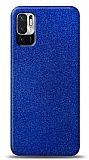 Dafoni Xiaomi Redmi Note 10 5G Mavi Parlak Simli Telefon Kaplama